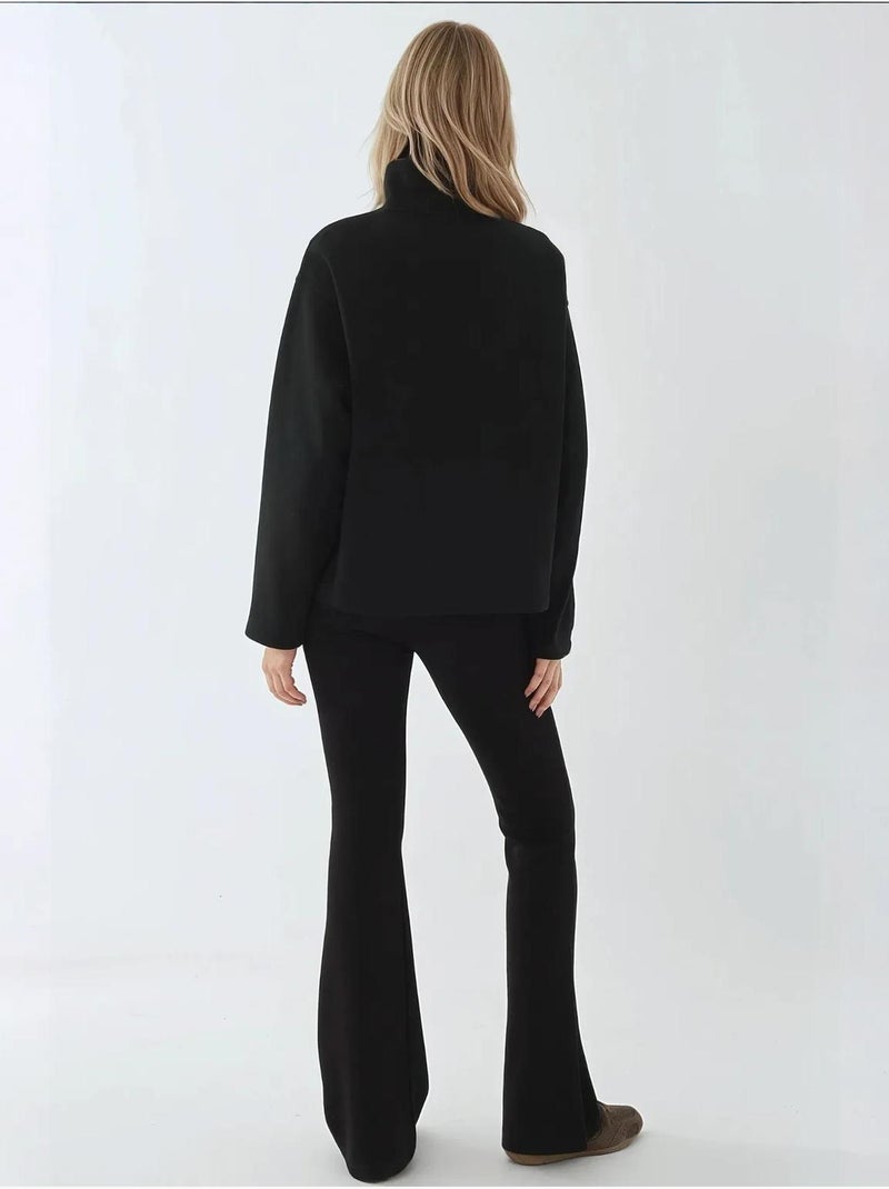 Felpa relaxed fit con zip e maniche lunghe hiccup Nero - Kiabi