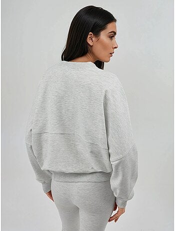 Felpa relaxed fit con zip integrale busem