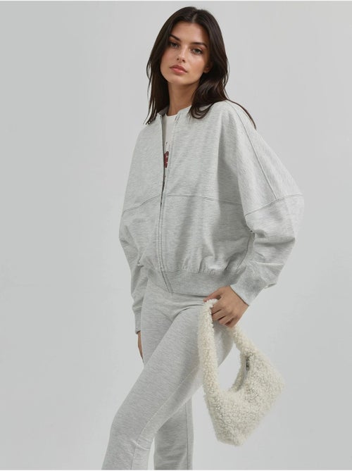 Felpa relaxed fit con zip integrale busem - Kiabi Felpa relaxed fit con zip integrale busem - Kiabi