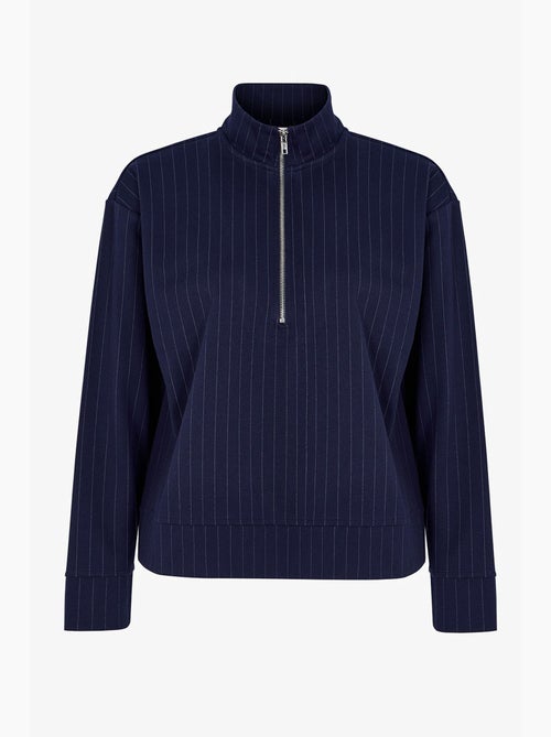 Felpa rigata con mezza zip penti - Kiabi Felpa rigata con mezza zip penti - Kiabi