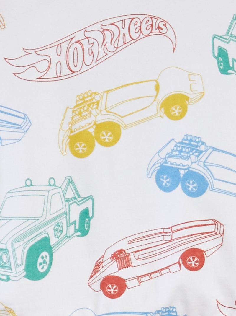 Felpa scollo tondo 'Hot Wheels' BIANCO - Kiabi