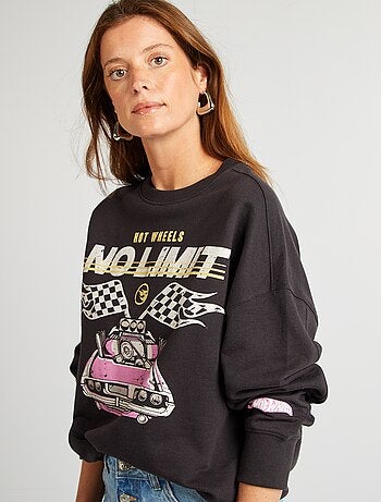 Felpa scollo tondo 'Hot Wheels'