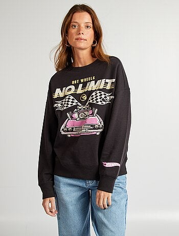 Felpa scollo tondo 'Hot Wheels'