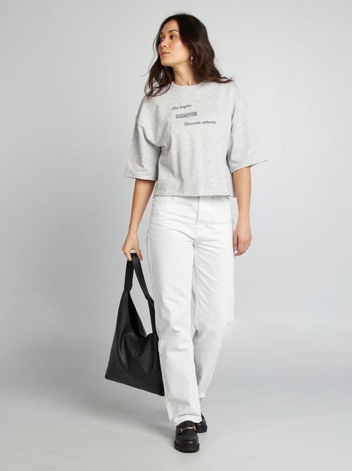 Felpa scollo tondo, maniche corte Los Angeles - Kiabi Felpa scollo tondo, maniche corte Los Angeles - Kiabi