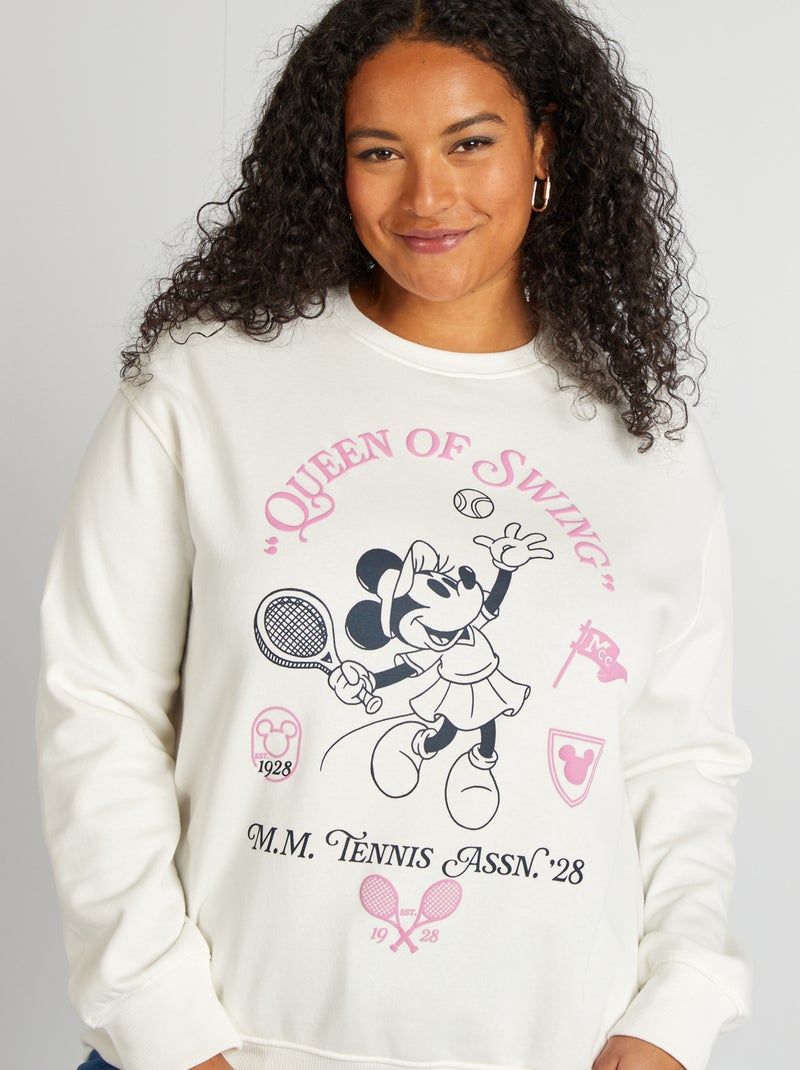 Felpa scollo tondo 'Minnie' BIANCO - Kiabi