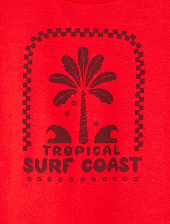 Felpa scollo tondo stampata