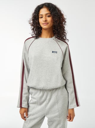 Felpa screziata stile sportswear