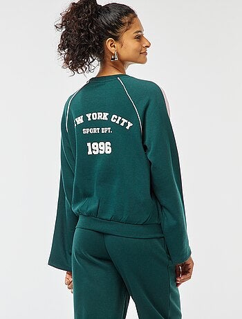 Felpa screziata stile sportswear