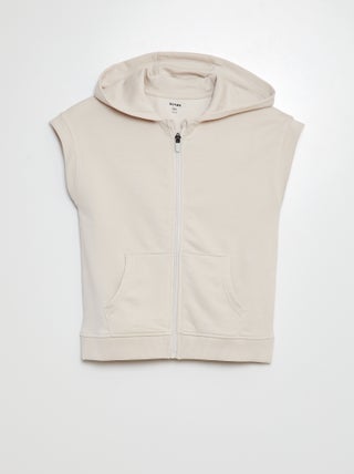Felpa senza maniche con zip