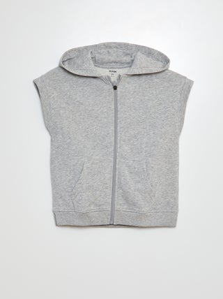 Felpa senza maniche con zip