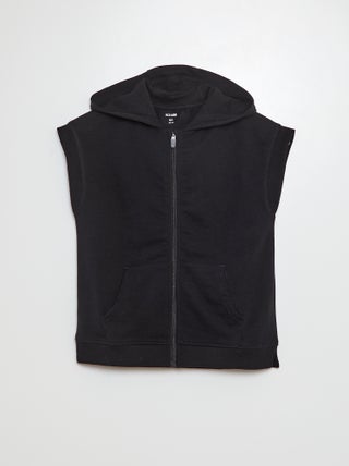 Felpa senza maniche con zip