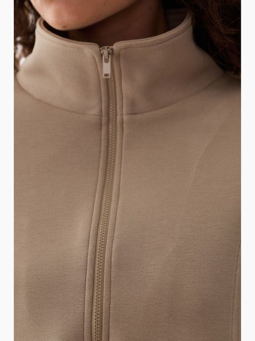 Felpa silky touch con mezza zip penti - Kiabi Felpa silky touch con mezza zip penti - Kiabi