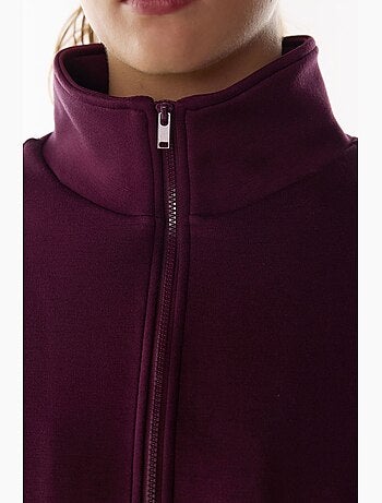 Felpa silky touch con mezza zip penti