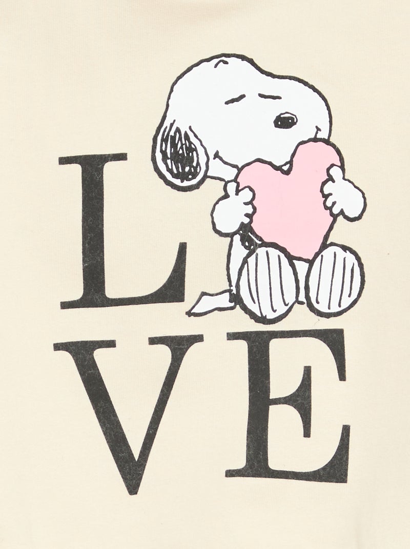 Felpa 'Snoopy' a girocollo Beige - Kiabi