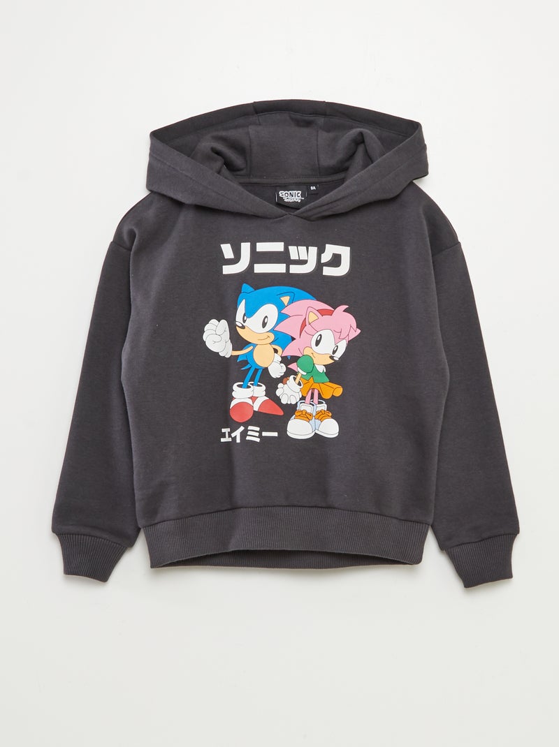 Felpa 'Sonic' 'SEGA' con cappuccio NERO - Kiabi