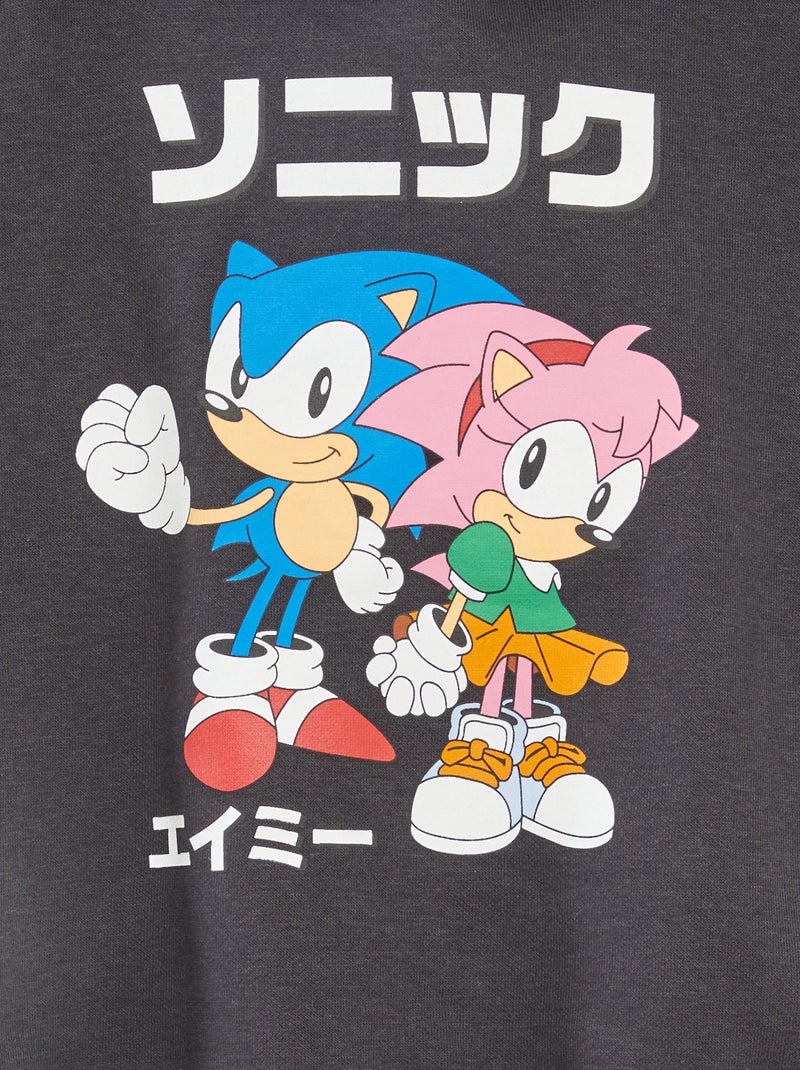Felpa 'Sonic' 'SEGA' con cappuccio NERO - Kiabi
