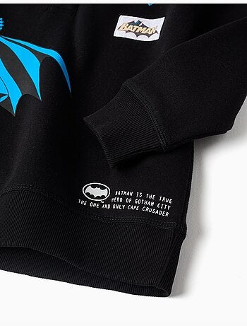 Felpa spazzolata con cappuccio con stampa batman