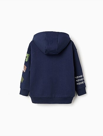 Felpa spazzolata con cappuccio con stampa minecraft