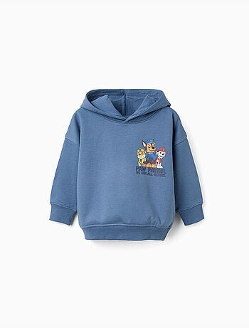 Felpa spazzolata con cappuccio con stampe paw patrol