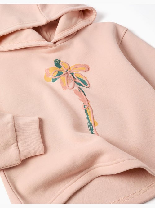 Felpa spazzolata con cappuccio e stampa floreale - Kiabi Felpa spazzolata con cappuccio e stampa floreale - Kiabi