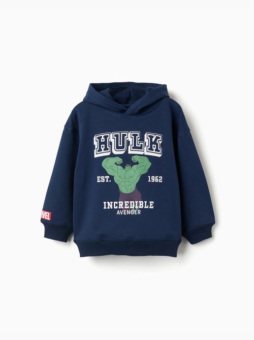 Felpa spazzolata con cappuccio e stampa Hulk - Kiabi Felpa spazzolata con cappuccio e stampa Hulk - Kiabi