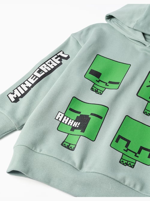 Felpa spazzolata con cappuccio e stampa minecraft - Kiabi