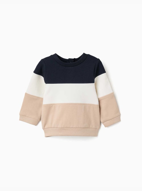 Felpa spazzolata con colour block - Kiabi Felpa spazzolata con colour block - Kiabi