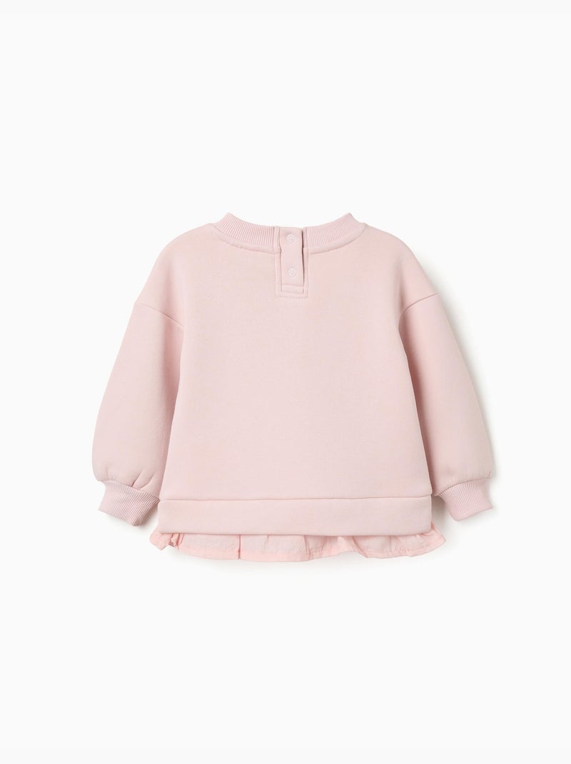 Felpa spazzolata con stampa floreale Rosa - Kiabi