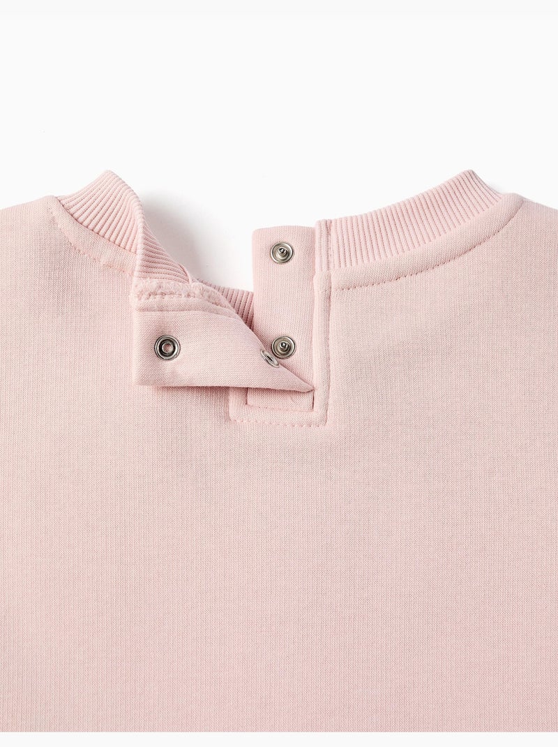 Felpa spazzolata con stampa floreale Rosa - Kiabi
