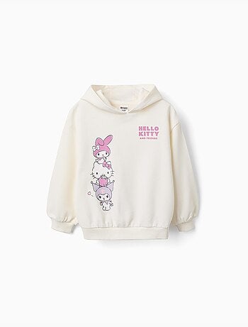 Felpa spazzolata con stampa Hello Kitty