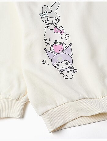 Felpa spazzolata con stampa Hello Kitty