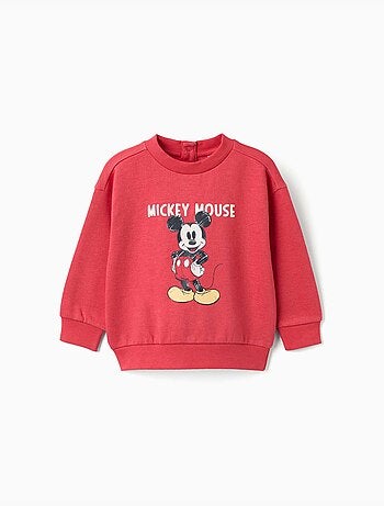 Felpa spazzolata con stampa mickey