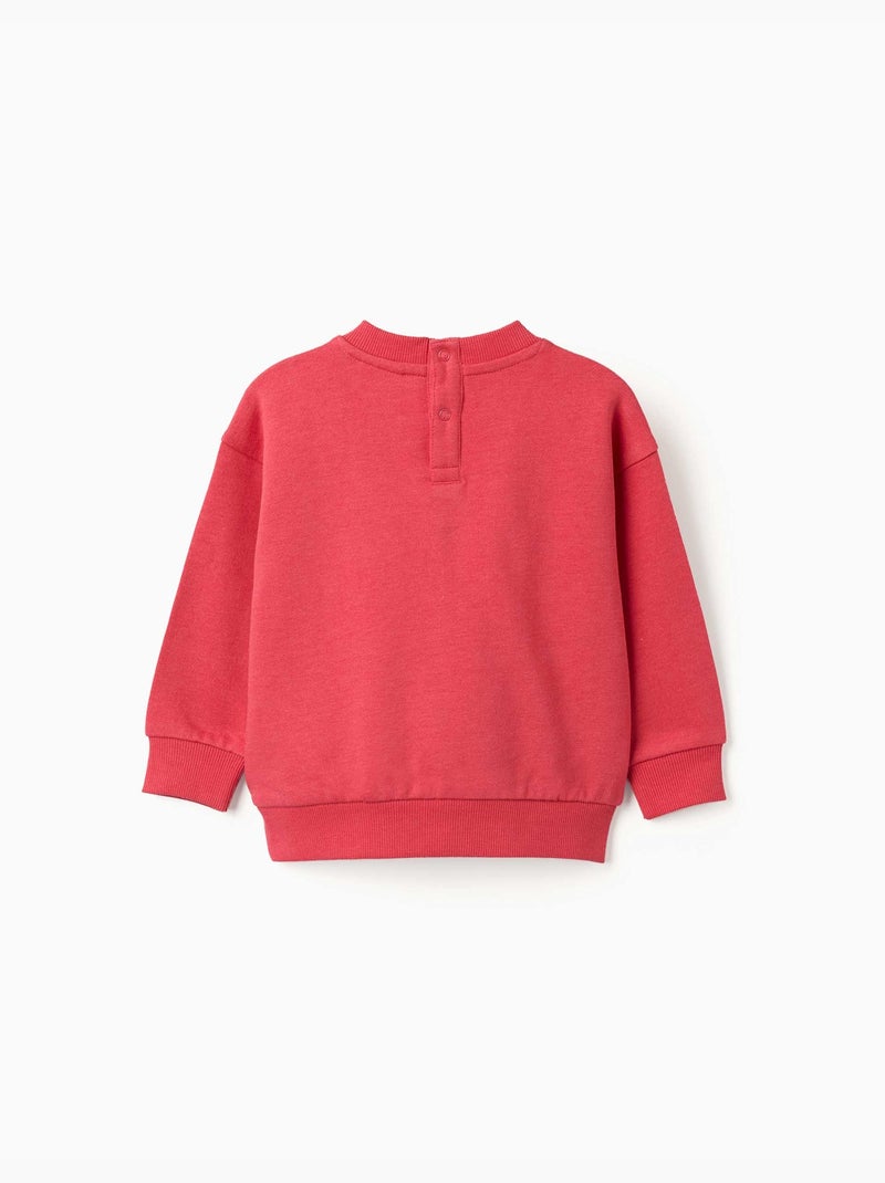 Felpa spazzolata con stampa mickey Rosso - Kiabi