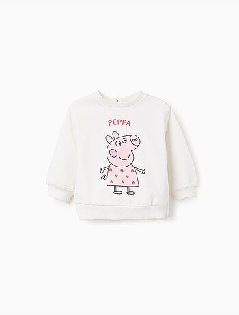 Felpa spazzolata con stampa peppa pig
