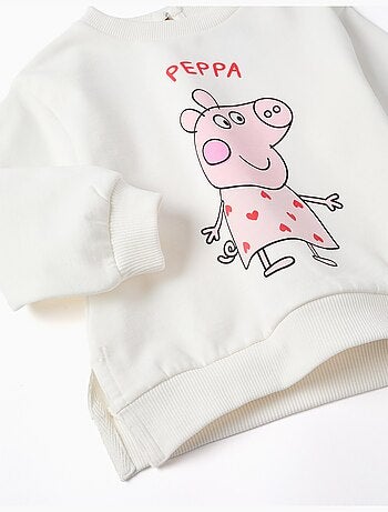 Felpa spazzolata con stampa peppa pig