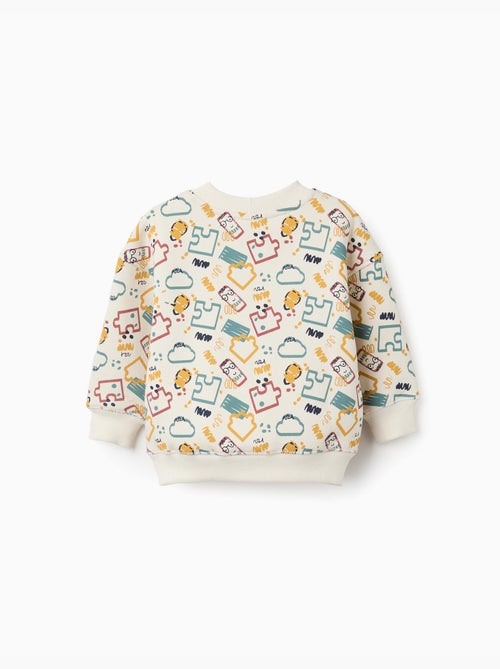Felpa spazzolata con stampa puzzle e nuvole - Kiabi Felpa spazzolata con stampa puzzle e nuvole - Kiabi