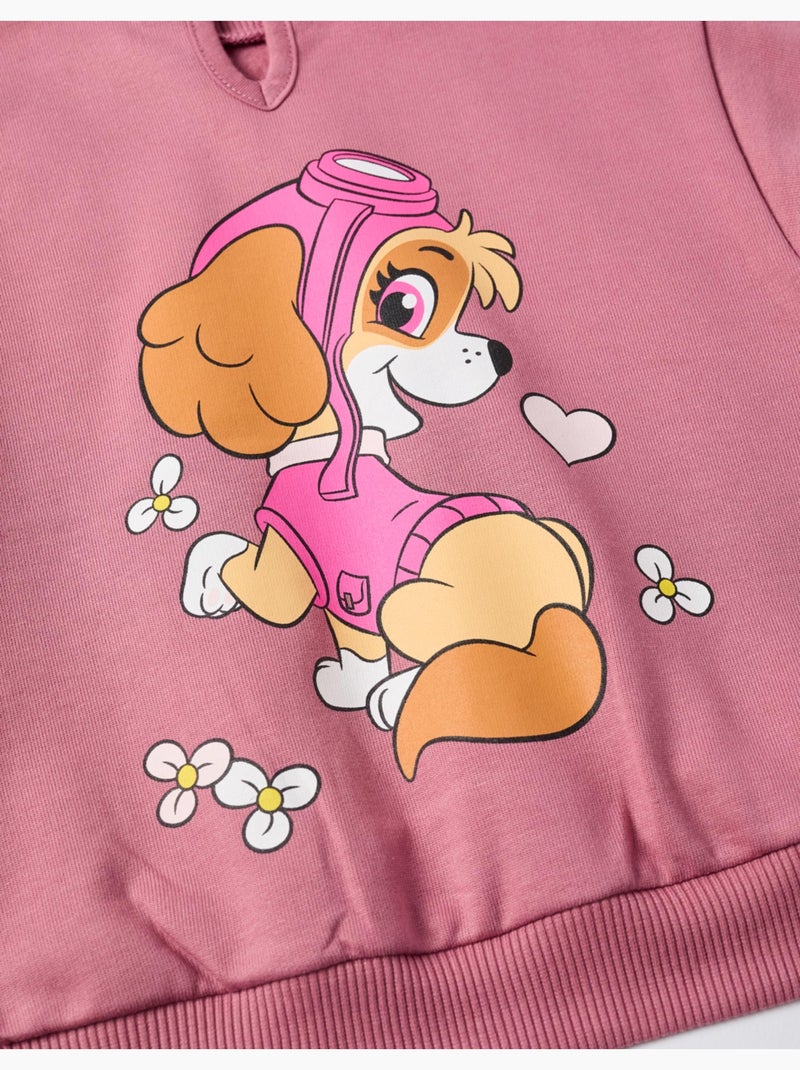 Felpa spazzolata con stampa skye Rosa scuro - Kiabi