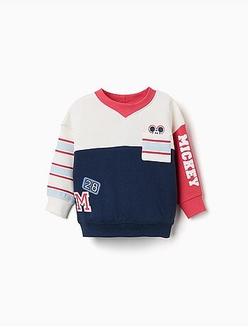 Felpa spazzolata con stampe di mickey