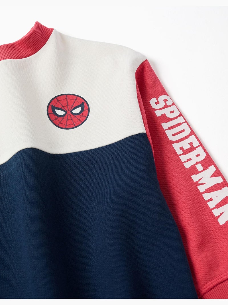 Felpa spazzolata con stampe di spider-man Blu scuro - Kiabi