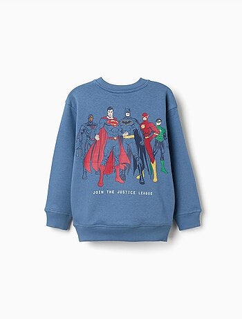 Felpa spazzolata con stampe justice league