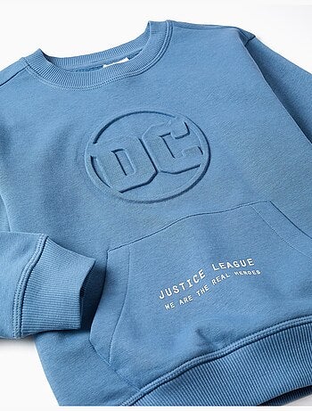 Felpa spazzolata con stampe justice league