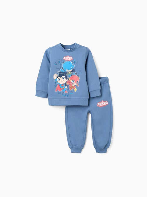 Felpa spazzolata + Pantaloni jogging con super friends - Kiabi