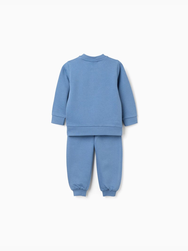 Felpa spazzolata + Pantaloni jogging con super friends Blu Blu - Kiabi