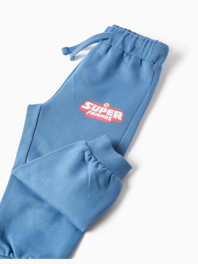 Felpa spazzolata + Pantaloni jogging con super friends Blu Blu - Kiabi