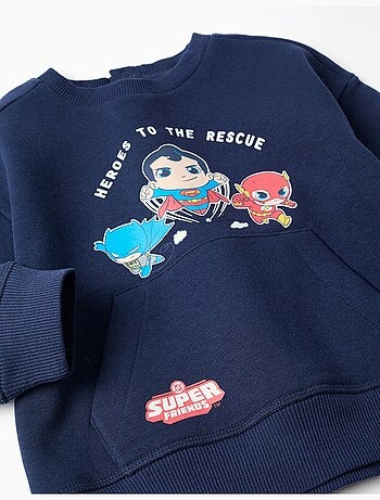 Felpa spazzolato con stampa super friends