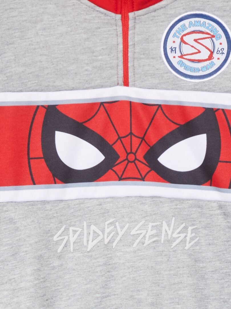 Spiderman con Zip Felpa Foderato IN Pile Costume Cappuccio Neonato Sz 3T O 4T eB