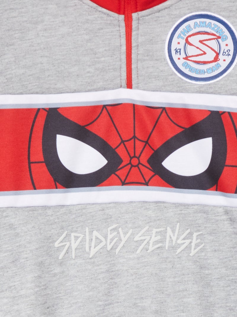 Felpa 'Spider-Man' con collo con zip GRIGIO - Kiabi