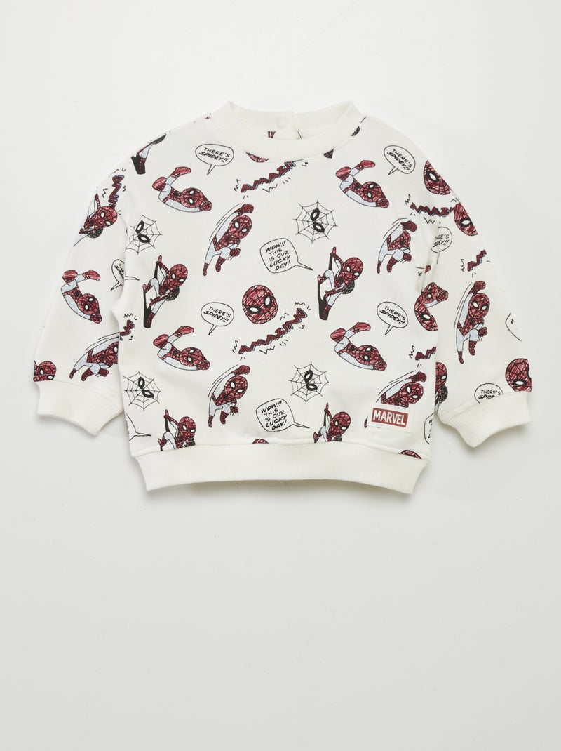 Felpa 'Spider-Man' 'Marvel' BIANCO - Kiabi