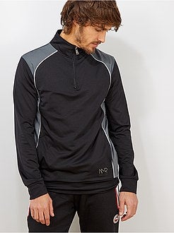 Uomo dalla S alla XXL - Felpa sport collo con zip - Kiabi