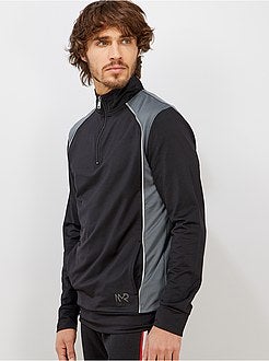 Uomo dalla S alla XXL - Felpa sport collo con zip - Kiabi